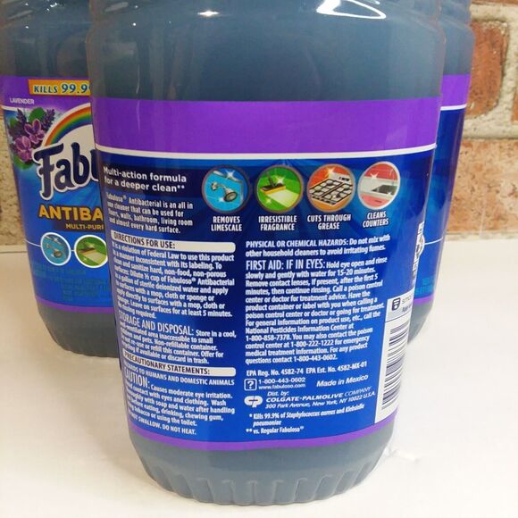 Fabuloso Lavender Antibacterial Multi-purpose Cleaner 16.9oz‎ x3 (Lot of 3) - Picture 4 of 5